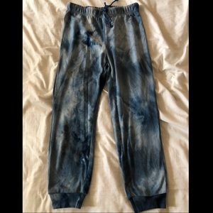 Tie- dye blue joggers